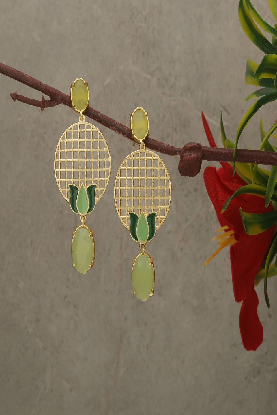 Stylish Brass Metal Drop Earrings for women