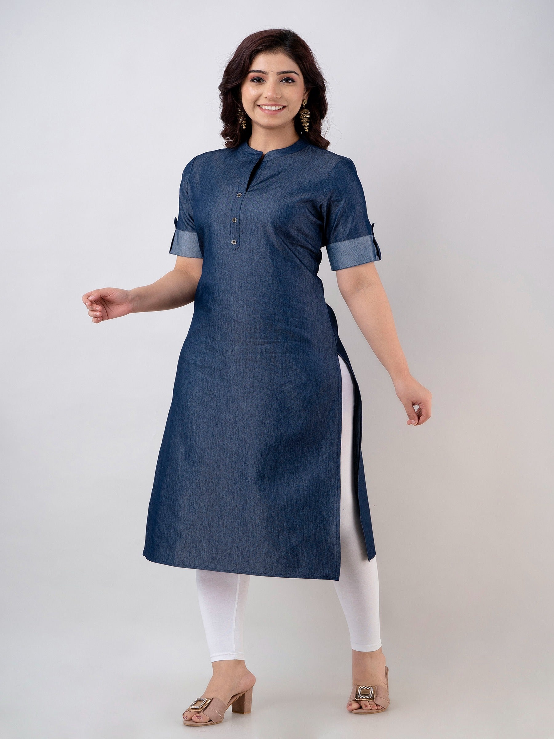 Attractive Pure Cotton Denim Kurti For Women at Rs.730/Piece in surat offer  by i Global Enterprise